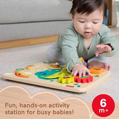 Fisher-Price Baby Toy Fun Wooden Play Board for Babies from 6 Months