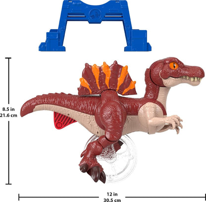 Fisher-Price Imaginext Jurassic World Rebirth Dinosaur Toy, Sprinting Spinosaurus Figure with Lunge & Chomp Motion, 9 Inches Tall, JFR24