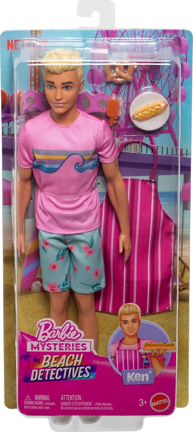 Barbie Mysteries: Mission Beach Ken Puppy & Zubehör