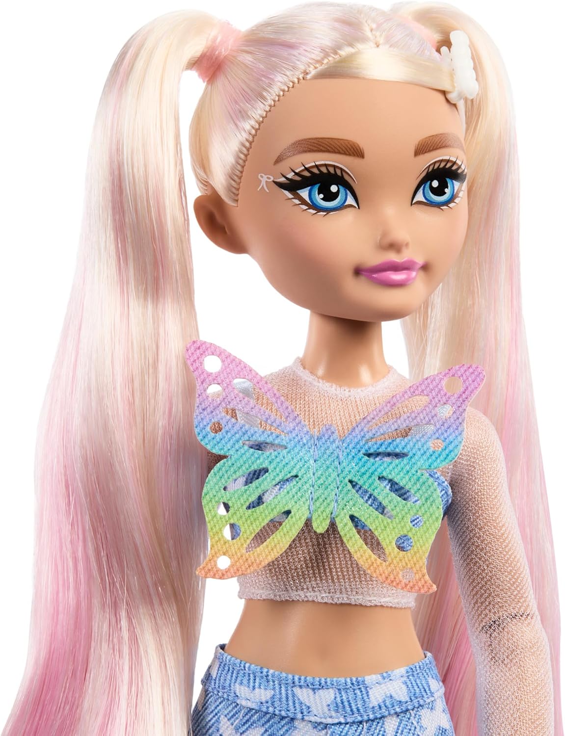 Barbie Dream Besties Doll and Accessories, Barbie “Malibu” Posable Roller Skating Fashion Doll with Blonde Hair, 9 Makeup Themed Pieces, JFX96