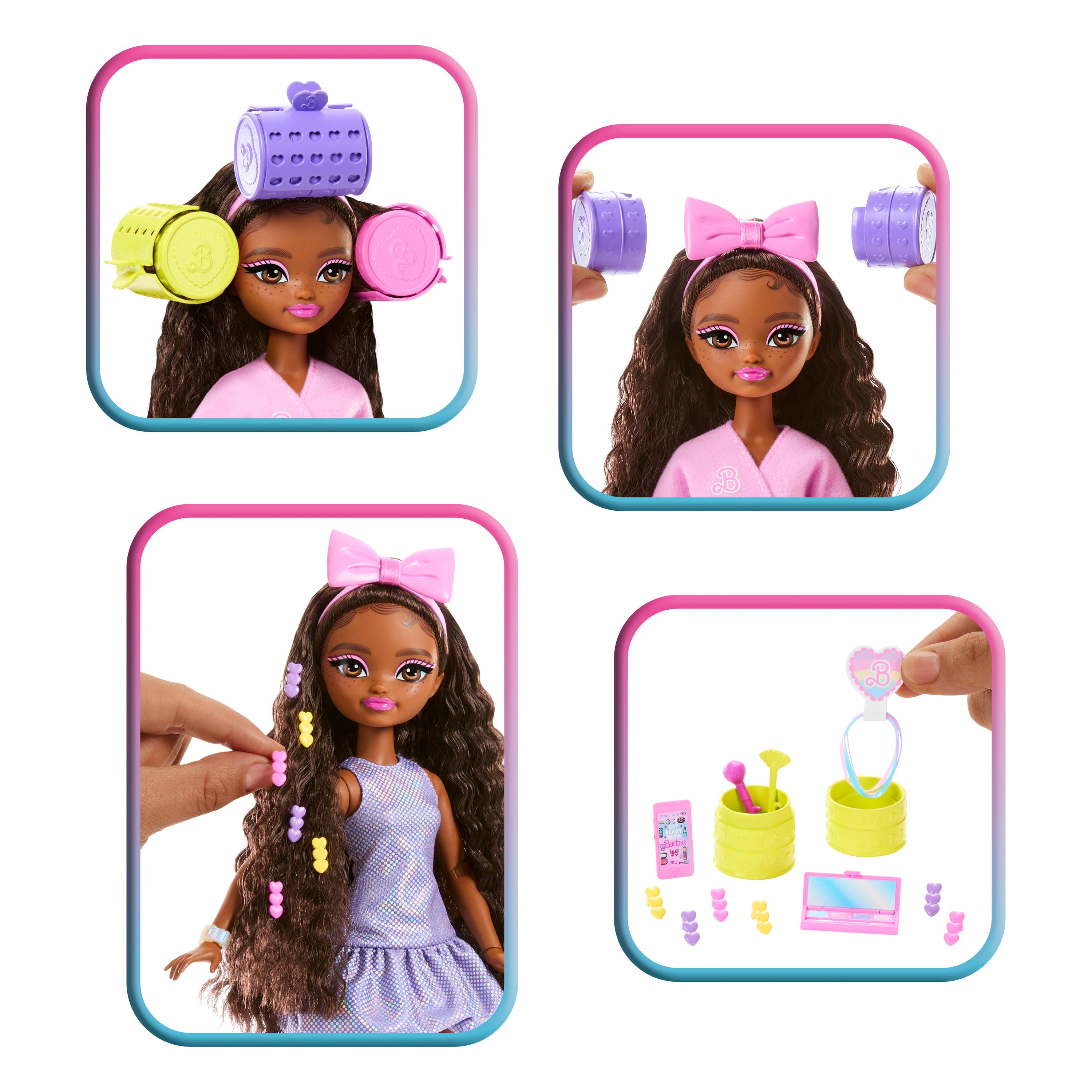 Barbie Dream GET READY WITH “Brooklyn” Fashion Doll with Surprise Accessories and 15+ Looks