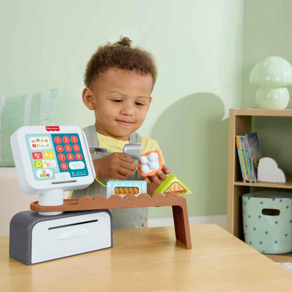 Fisher-Price Fun and Learning Market JGW99 Checkout Playset, 20 Pieces for Children from 2 Years Old with Support for Multiple Languages
