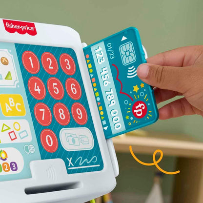 Fisher-Price Fun and Learning Market JGW99 Checkout Playset, 20 Pieces for Children from 2 Years Old with Support for Multiple Languages