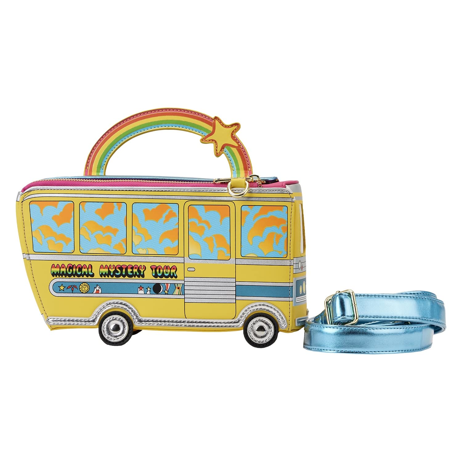 Loungefly Cross Body Bag The Beatles Magical Mystery Tour Bus Official Yellow One Size