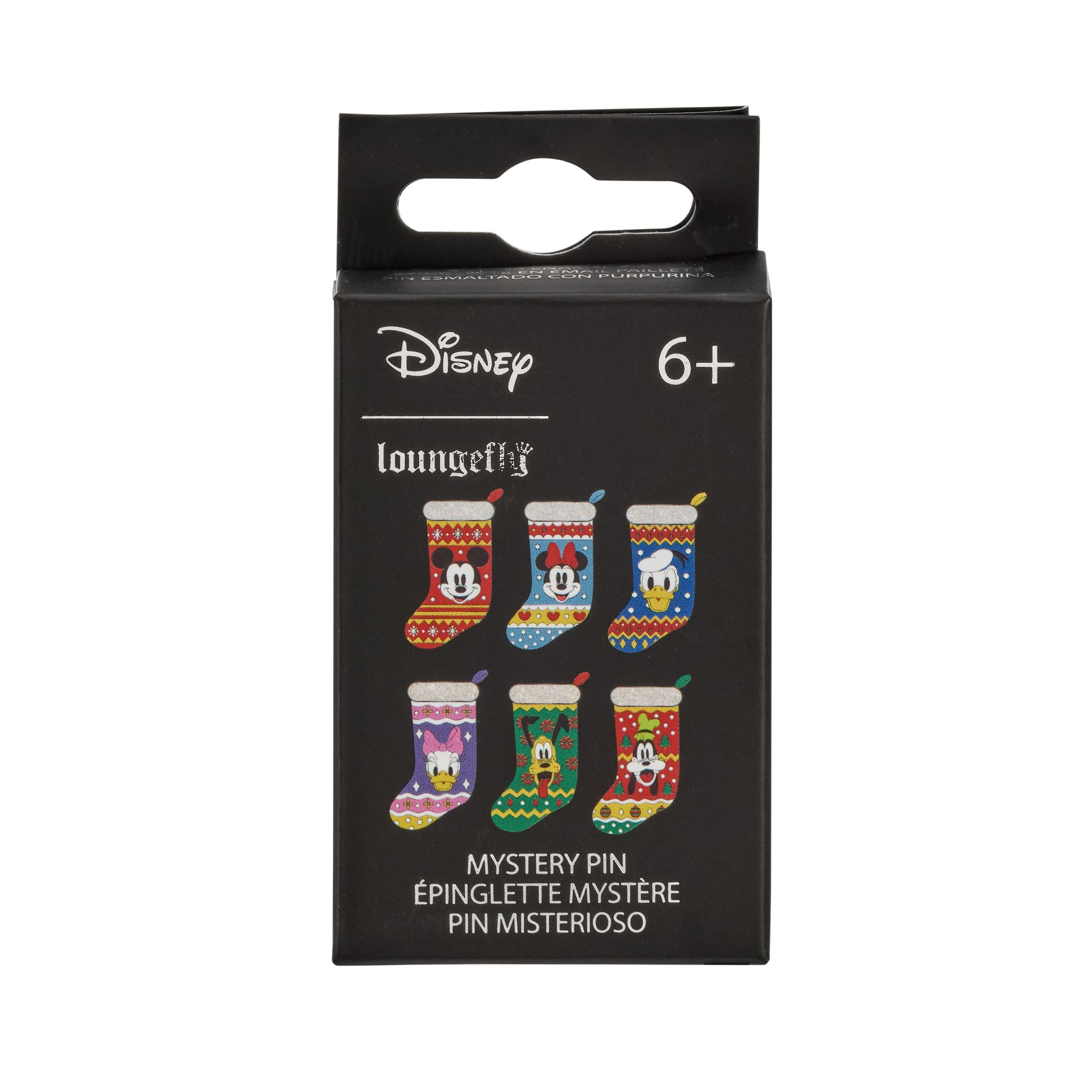 Loungefly - Walt Disney - Mickey and Friends Christmas Stocking - 1 Of 6 to Collect - Styles Vary - Mickey Mouse & Friends - Blind Box Enamel Pins - Cute Collectable Novelty Brooch - for Backpacks