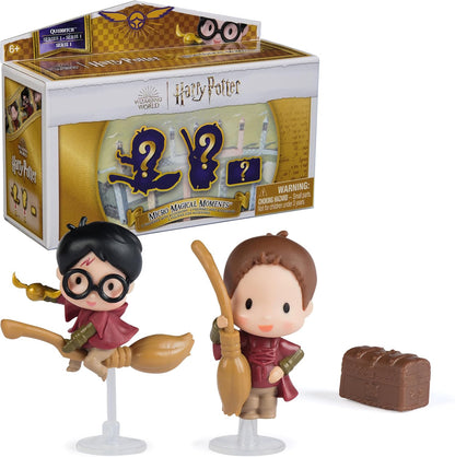 Harry Potter Micro Magical Moments, Quidditch Surprise Set with 2 Figures (approx. 3.8 cm Tall) and Accessories, Toy for Children from 6 Years, Fan Item (Assorted