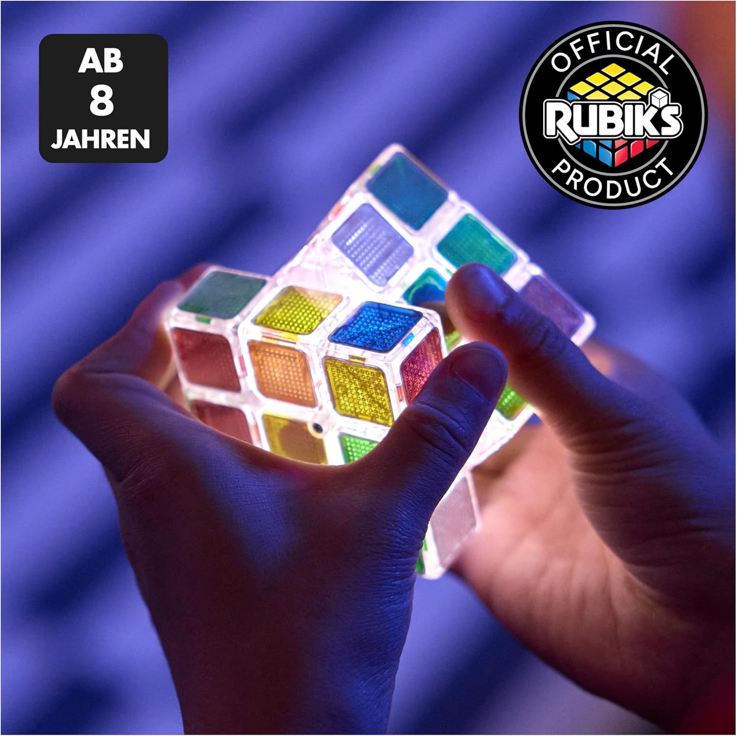 Rubik's Cubo, Cubo Pulse Originale con Luci Lampeggianti per una Sfida Contro il Tempo, Antistress e Rompicapo per Adulti e Bambini, 8+ Anni