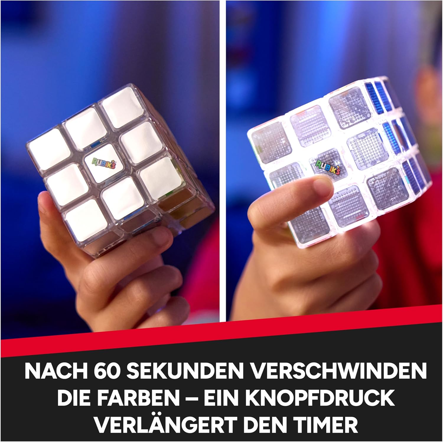 Rubik's Cubo, Cubo Pulse Originale con Luci Lampeggianti per una Sfida Contro il Tempo, Antistress e Rompicapo per Adulti e Bambini, 8+ Anni