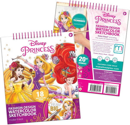 Make It Real Disney Princess: Fashion Design Deluxe Set Watercolor (4252)