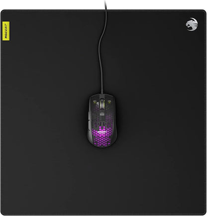 Roccat Sense CTRL Non-Slip Rubber Backed, Vulcanized Control Surface Gaming Mousepad with low-profile stitched edges - Square
