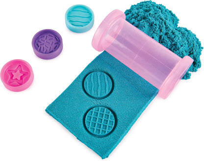 Kinetic Sand Shimmer, Unicorn Bake Shoppe Playset, 453g of Kinetic Sand (Shimmer Teal and Pink Neon), 8 Unicorn Tools, Sensory Toys for Kids Aged 3 and up