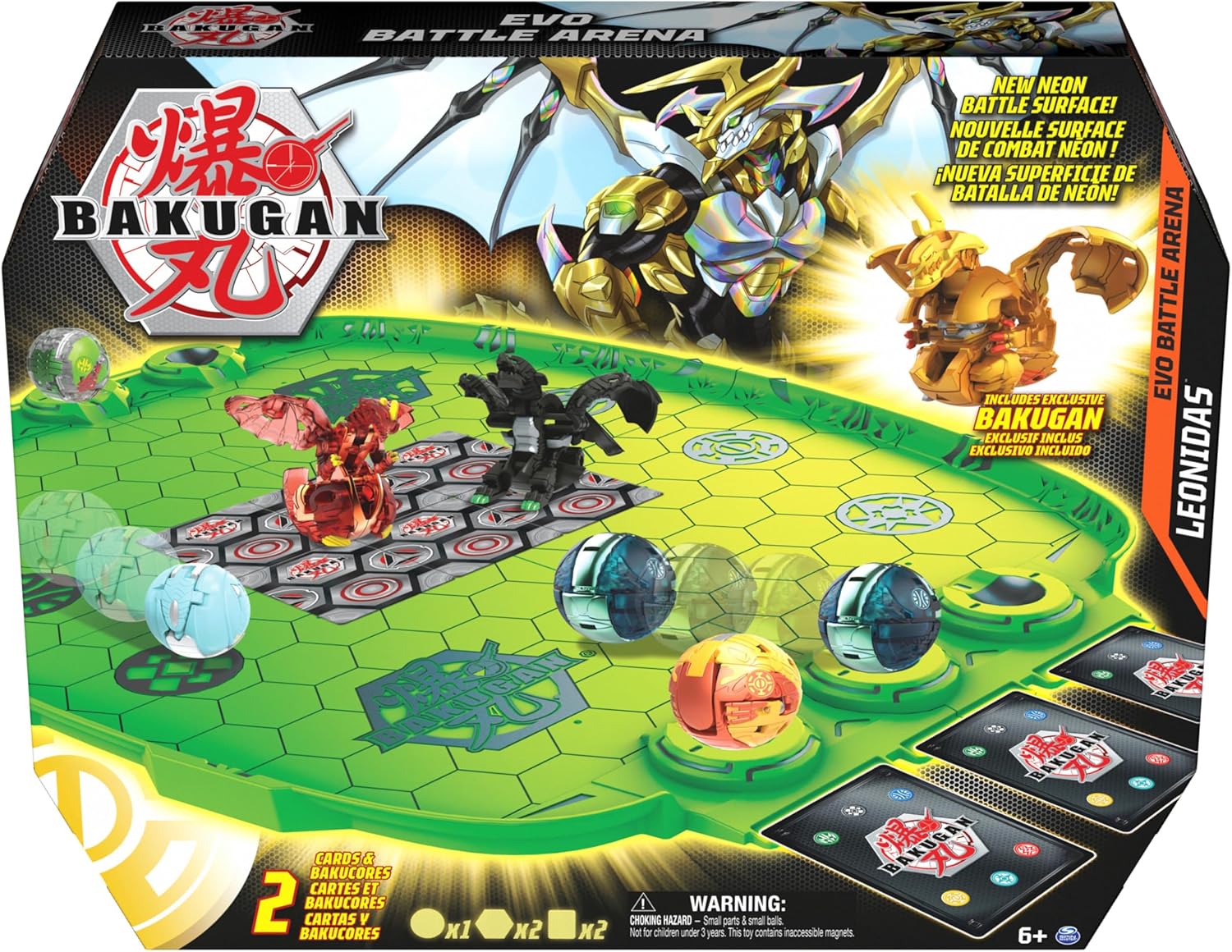 Bakugan Evo Battle Arena, Includes Exclusive Leonidas Bakugan for Ages 6 and Up, AS SEEN on ROBLOX, NETFLIX and POP TV