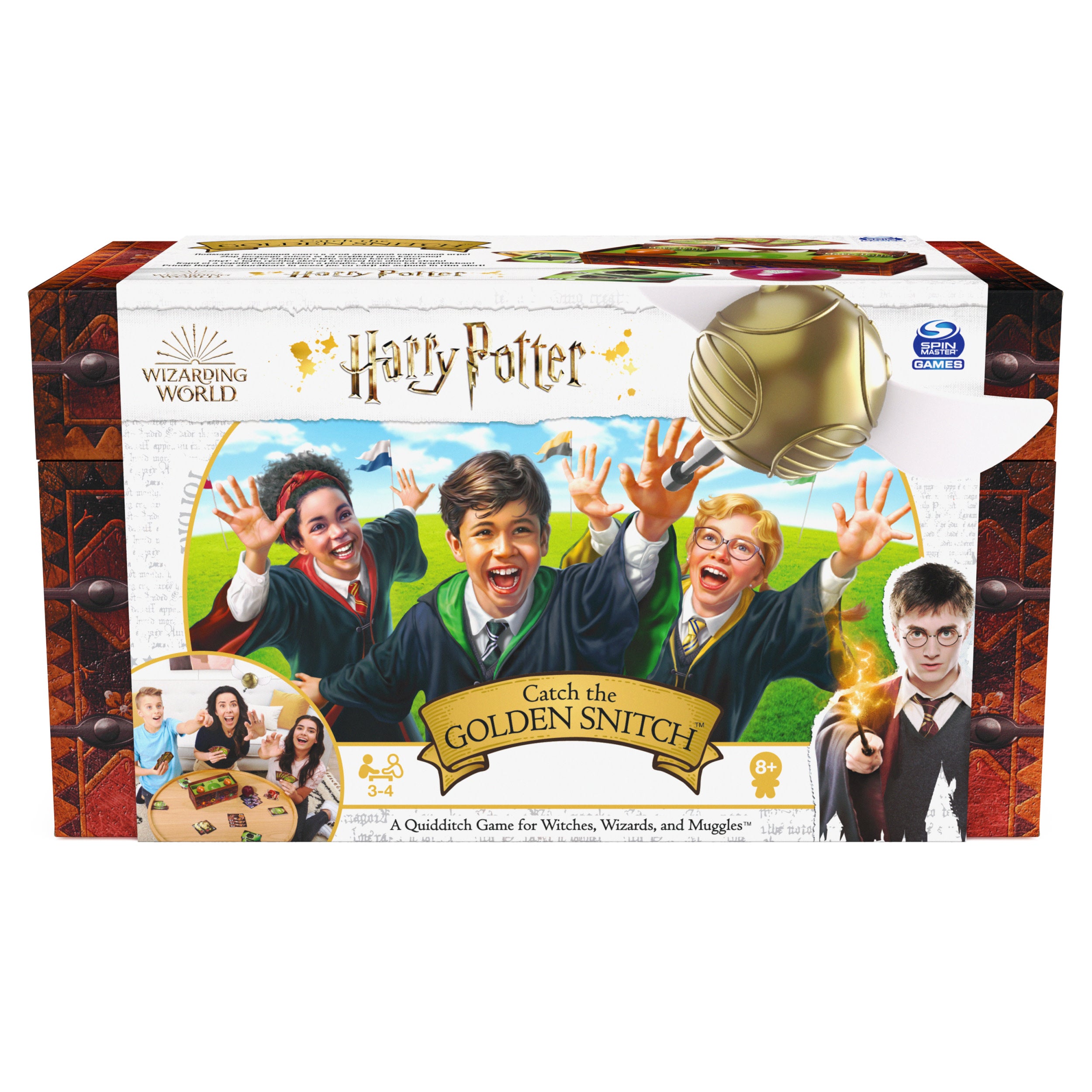 Wizarding World Harry Potter Catch The Golden Snitch, A Quidditch Board Game for Witches, Wizards and Muggles, Family Game Ages 8 & up