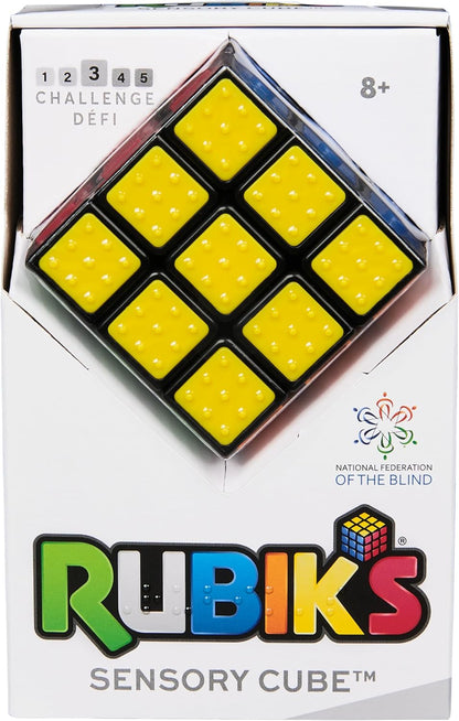 Rubik’s Cube Sensory Cube, Classic Brain Teaser Fidget Toy, for Adults & Kids Ages 7+