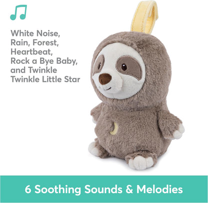 GUND Baby Lil' Luvs On The Go Sloth Pacifier for Babies and Newborns, Plush Sloth Stuffed Animal Sound Toy, Brown/Cream, 6 Inch