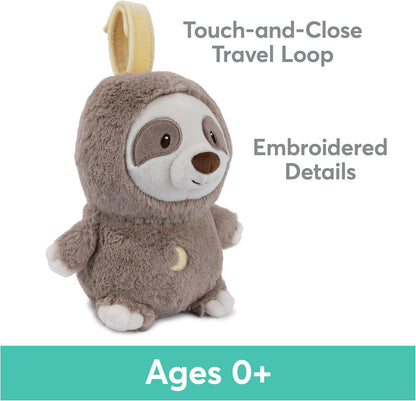 GUND Baby Lil' Luvs On The Go Sloth Pacifier for Babies and Newborns, Plush Sloth Stuffed Animal Sound Toy, Brown/Cream, 6 Inch