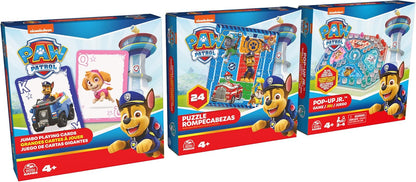 Paw Patrol - Game Bundle with Jumbo Cards - Pop-Up Game and 24 Piece Puzzle