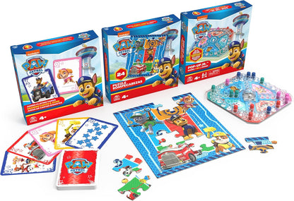 Paw Patrol - Game Bundle with Jumbo Cards - Pop-Up Game and 24 Piece Puzzle