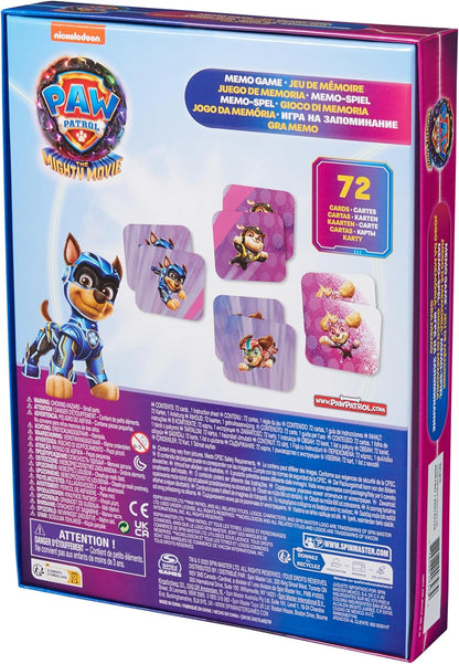 Paw Patrol 6067937 Spin Master Games PAW Movie2 MemoGm 72pc, White