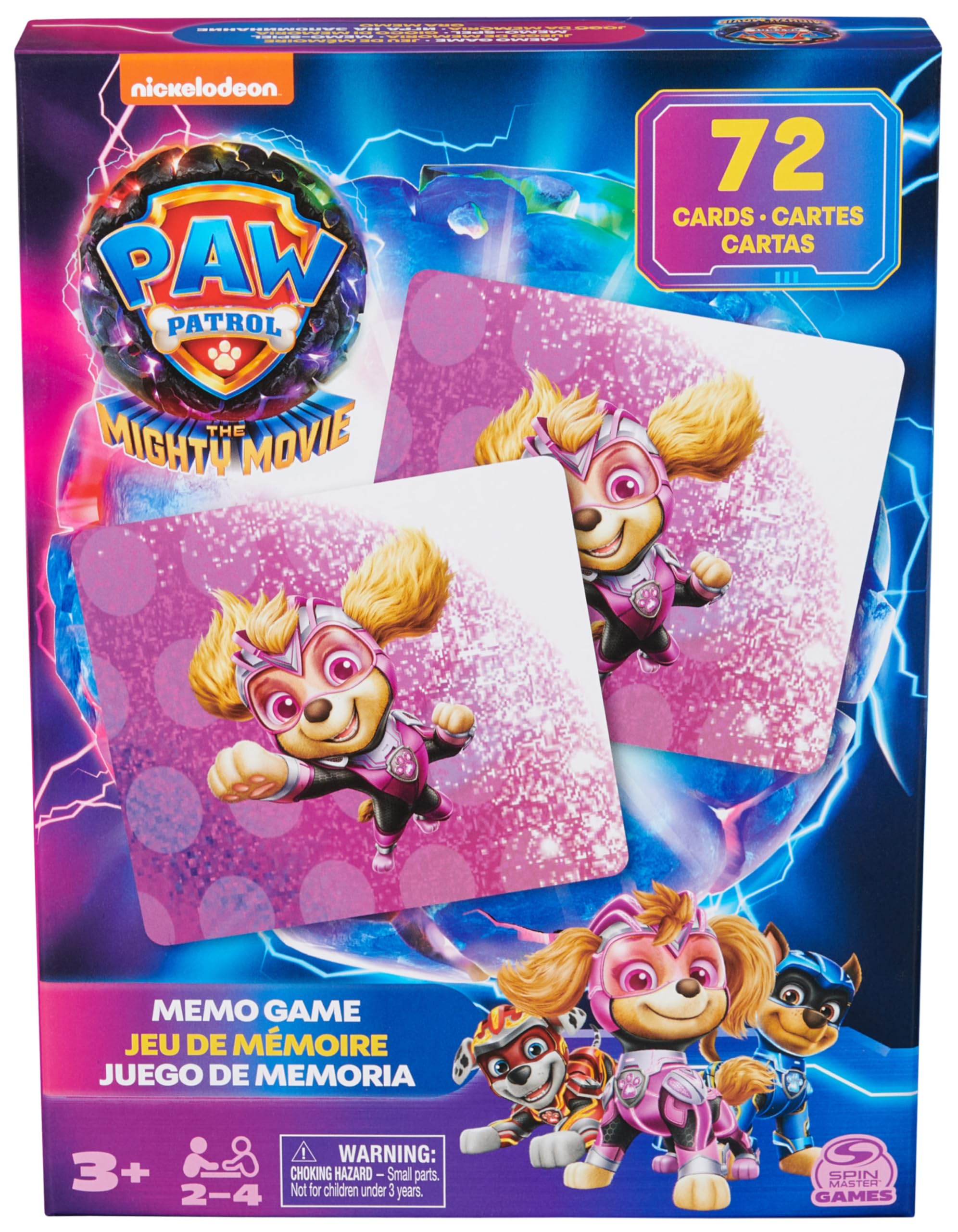 Paw Patrol 6067937 Spin Master Games PAW Movie2 MemoGm 72pc, White