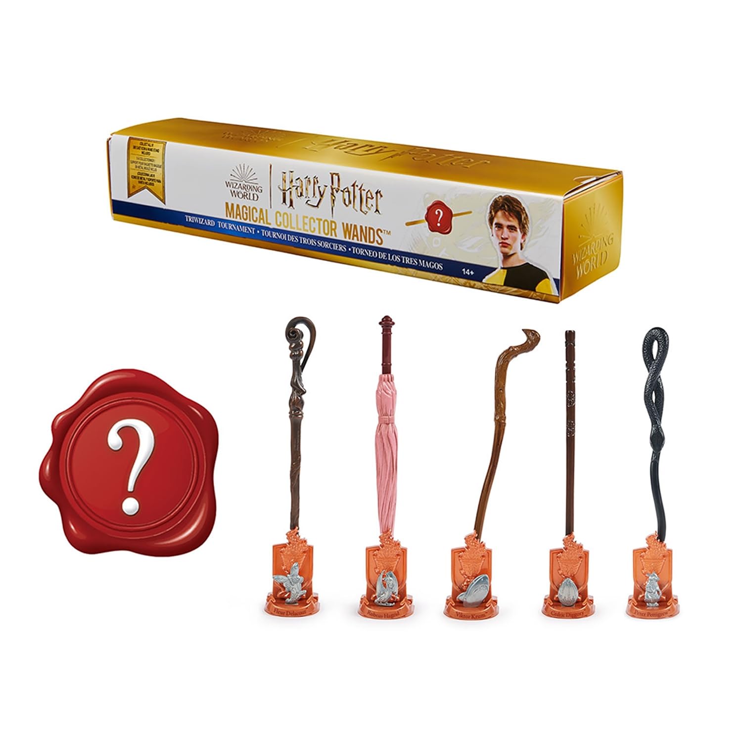 Wizarding World Harry Potter Surprise Collectible Stick Harry Potter and Goblet of Fire with Metal Base and Icon 14+ Years