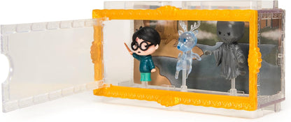 Wizarding World Harry Potter, Micro Magical Moments Year 3 Figure Set with Harry, Stag Patronus & Dementor, Display Case, Kids’ Toys for Ages 6+