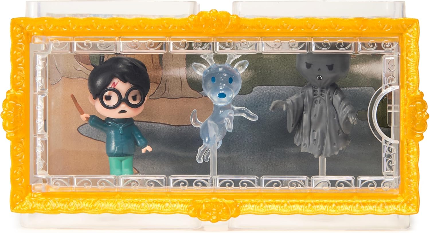 Wizarding World Harry Potter, Micro Magical Moments Year 3 Figure Set with Harry, Stag Patronus, Dementor & Display Case, Kids Toys for Ages 6 and up