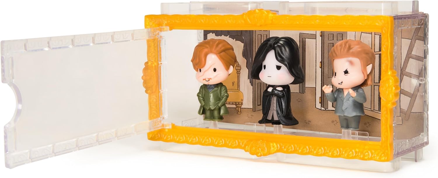 Wizarding World Harry Potter, Micro Magical Moments Year 3 Figure Set with Remus Lupin, Severus Snape & Peter Pettigrew & Display Case