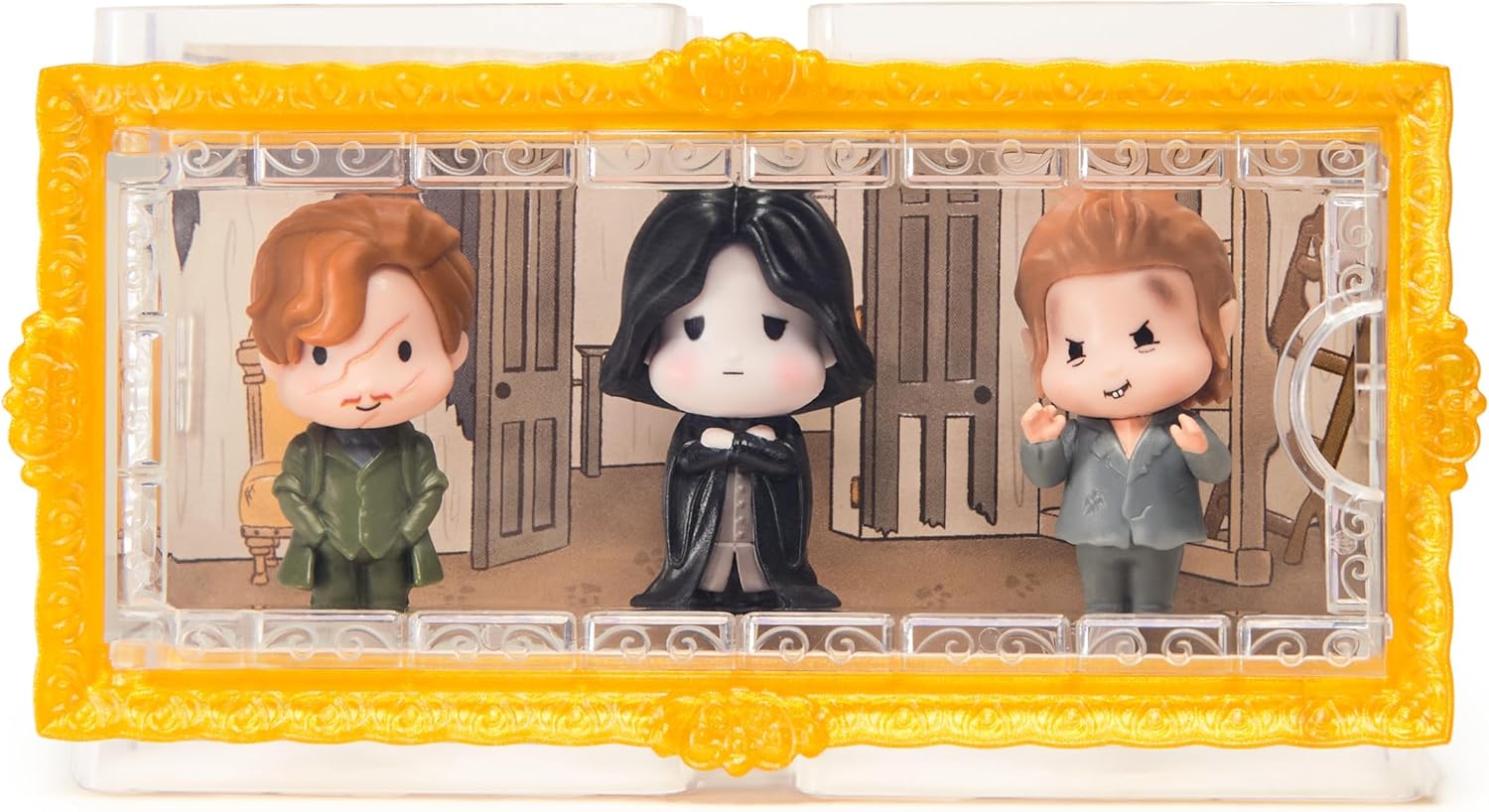 Wizarding World Harry Potter, Micro Magical Moments Year 3 Figure Set with Remus Lupin, Severus Snape & Peter Pettigrew & Display Case