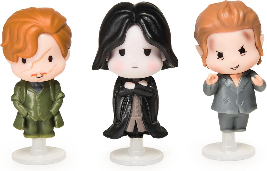 Wizarding World Harry Potter, Micro Magical Moments Year 3 Figure Set with Remus Lupin, Severus Snape & Peter Pettigrew & Display Case