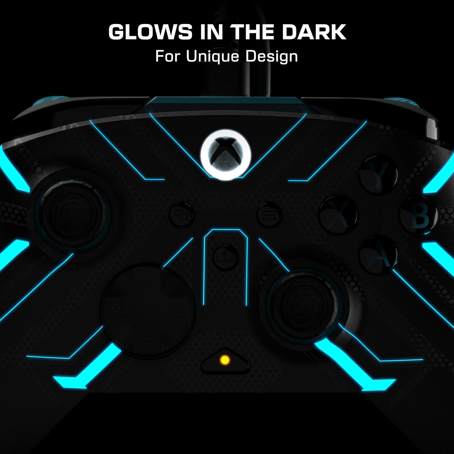 Turtle Beach Rematch Advanced Titan Steel Wired Gaming Controller for Xbox and PC – Glow, Officially Licensed by Xbox, Remappable Buttons, Hall-Effect Hair Triggers, 8ft Cable