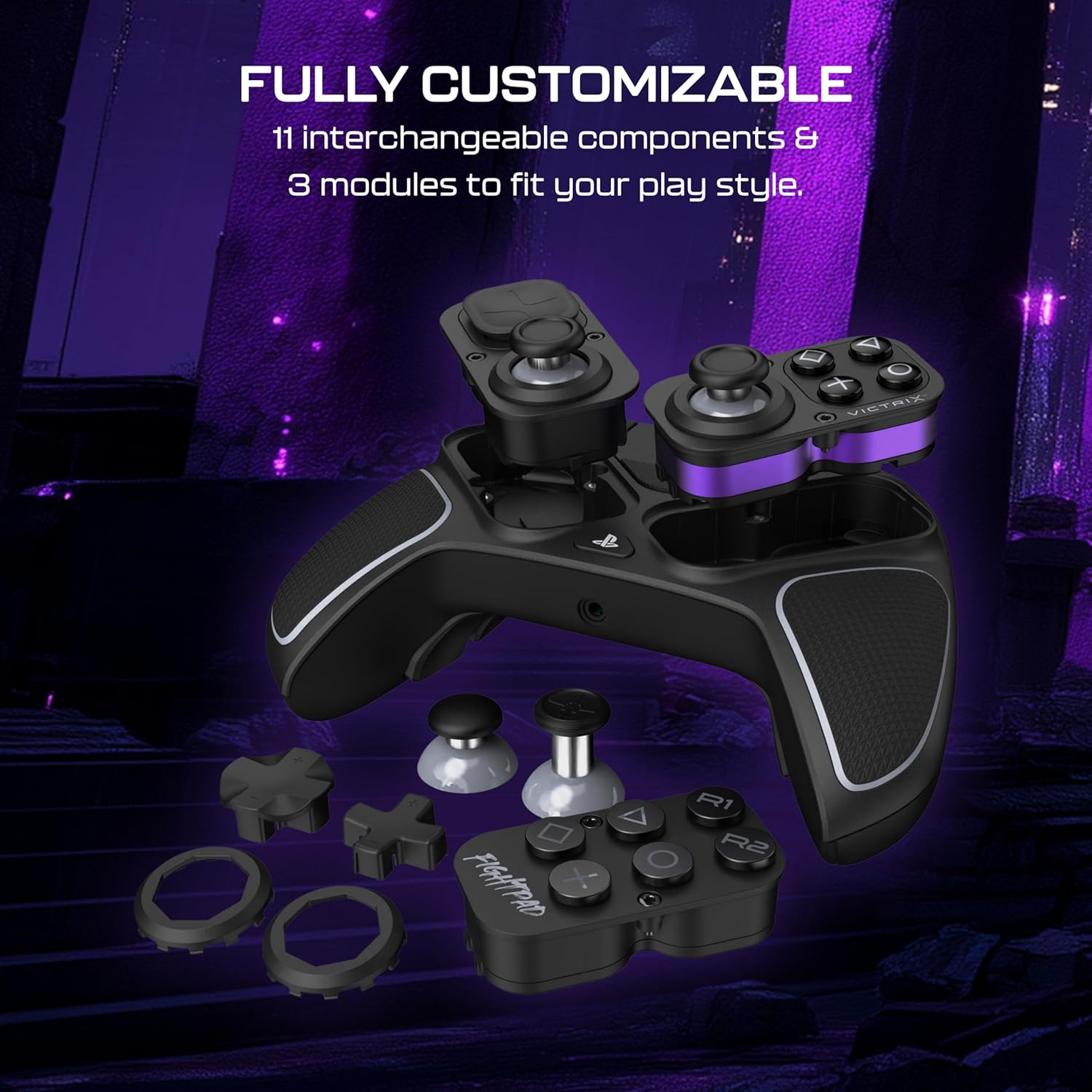 Turtle Beach UK Victrix Pro BFG Reloaded Wireless Modular PlayStation Controller Black, for competitive and esports gamers