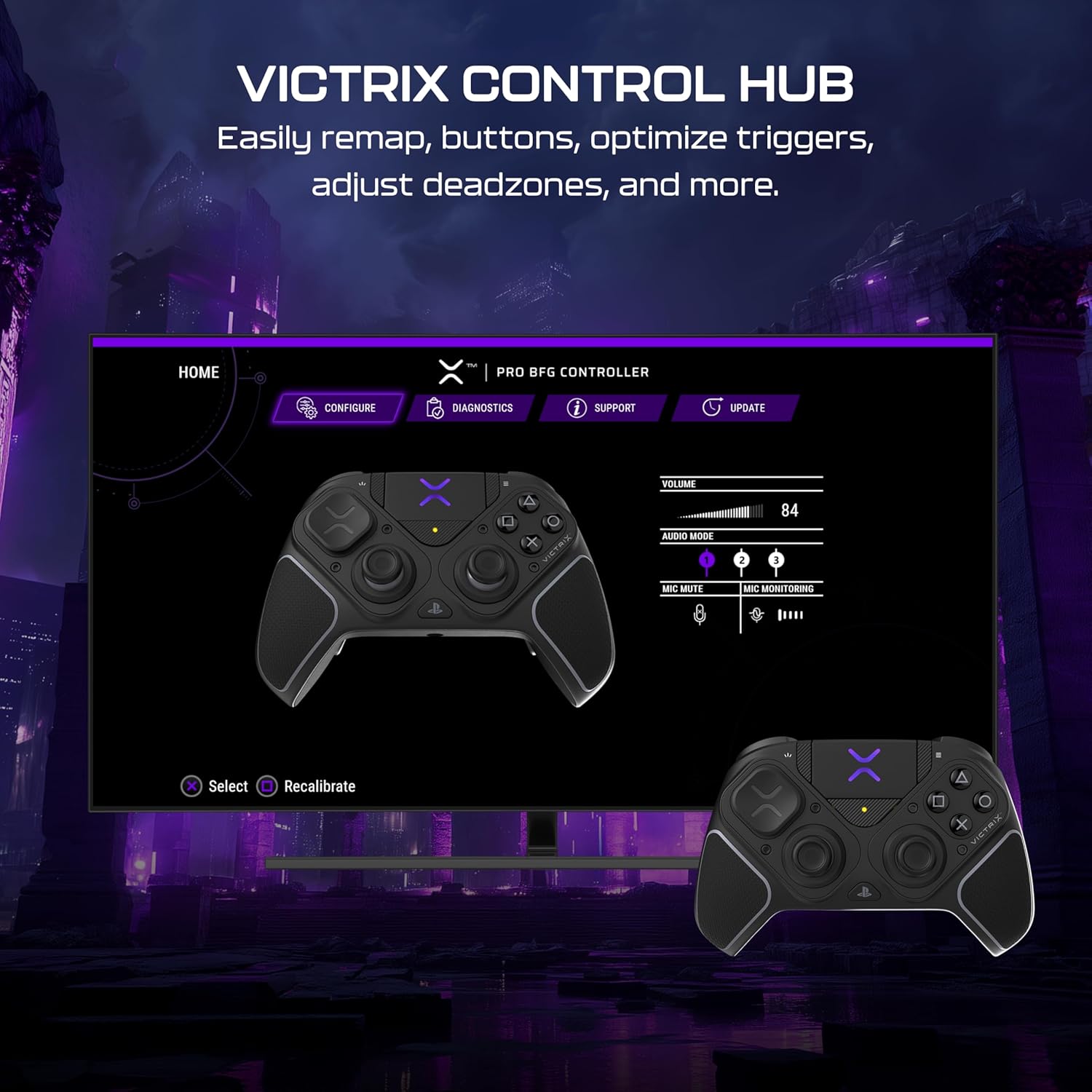 Turtle Beach UK Victrix Pro BFG Reloaded Wireless Modular PlayStation Controller Black, for competitive and esports gamers