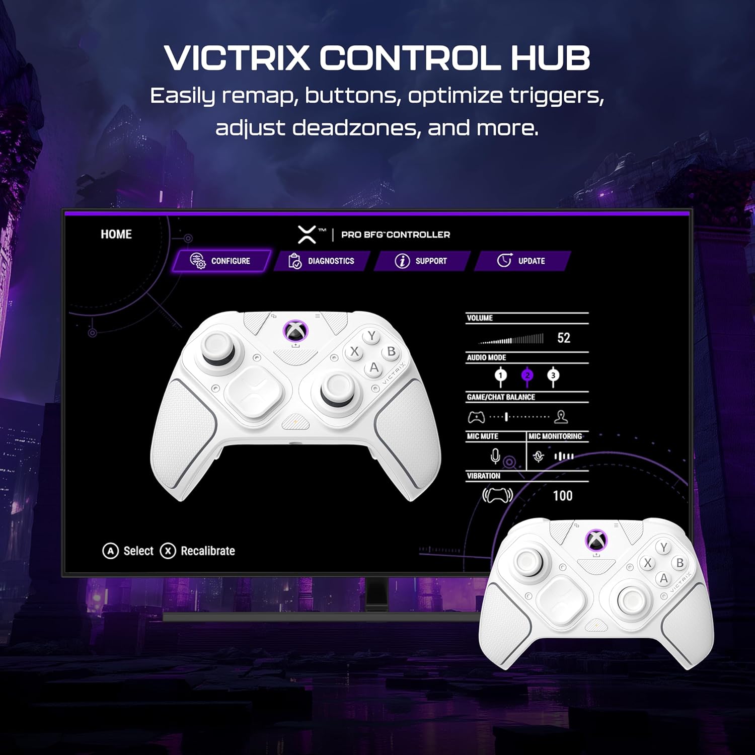Turtle Beach UK Victrix Pro BFG Reloaded Wireless Modular Xbox Controller White, for competitive and esports gamers