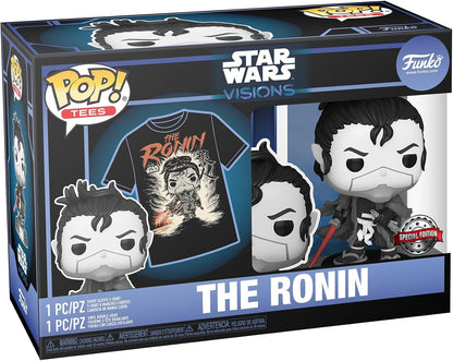 Funko Pop! & Tee (Adult): Disney Star Wars Visions - The Ronin (Special Edition) Bobble-Head Vinyl Figure And T-Shirt (M