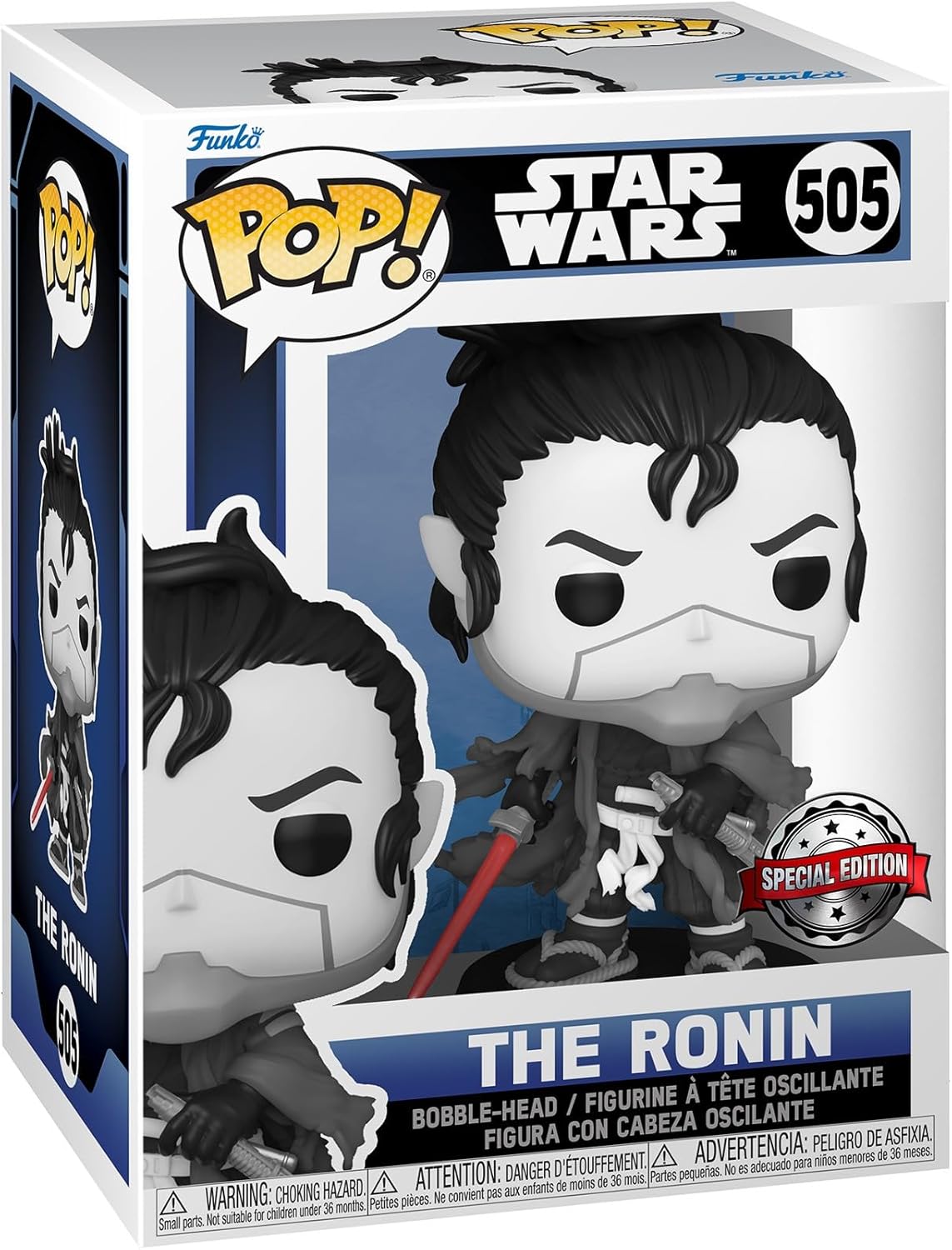 Funko Pop! & Tee (Adult): Disney Star Wars Visions - The Ronin (Special Edition) Bobble-Head Vinyl Figure And T-Shirt (M