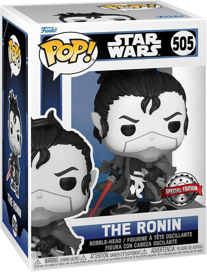 Funko Pop! & Tee (Adult): Disney Star Wars Visions - The Ronin (Special Edition) Bobble-Head Vinyl Figure And T-Shirt (M