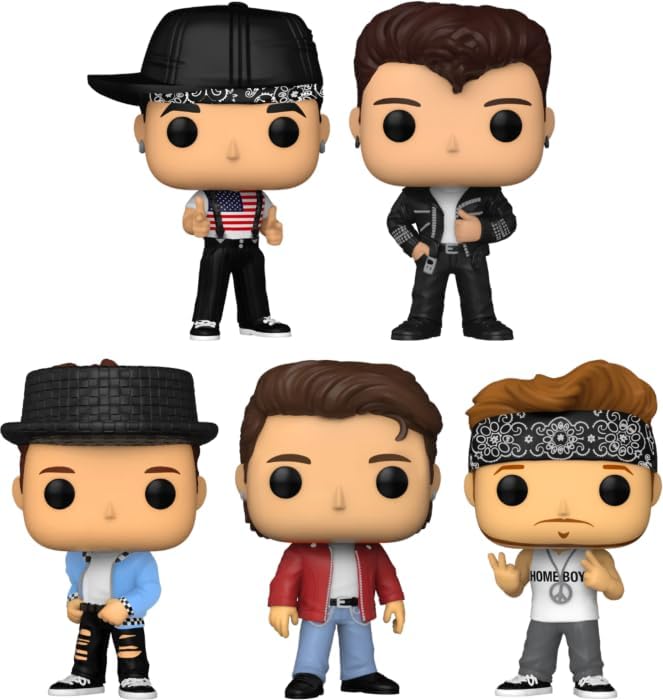 Funko New Kids on the Block Band 5-Pack Pop! Vinyl Figures (Multicolor, Staged Chibi, 6.5 inches height