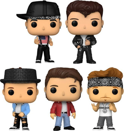 Funko New Kids on the Block Band 5-Pack Pop! Vinyl Figures (Multicolor, Staged Chibi, 6.5 inches height