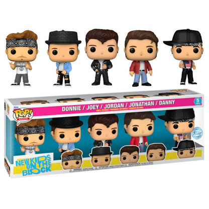 Funko New Kids on the Block Band 5-Pack Pop! Vinyl Figures (Multicolor, Staged Chibi, 6.5 inches height