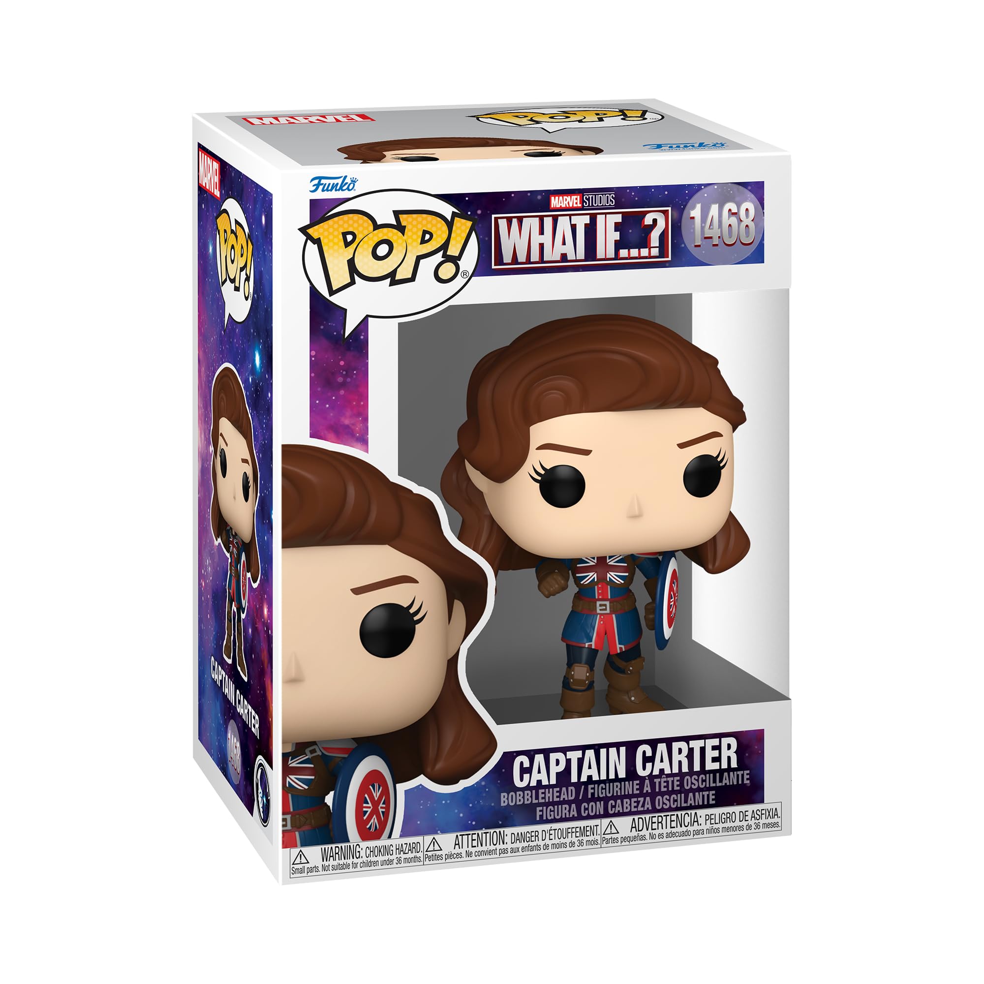 Funko POP! Vinyl: Marvel - What If - 1602 Captain Carter - Collectable Vinyl Figure - Gift Idea - Official Merchandise - Toys for Kids & Adults - TV Fans - Model Figure for Collectors and Display