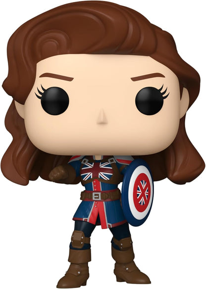 Funko POP! Vinyl: Marvel - What If - 1602 Captain Carter - Collectable Vinyl Figure - Gift Idea - Official Merchandise - Toys for Kids & Adults - TV Fans - Model Figure for Collectors and Display
