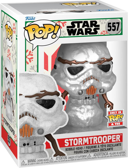 Funko Pop! & Tee (Adult): Star Wars - Holiday Stormtrooper (Metallic) Vinyl Figure & T-Shirt (S)