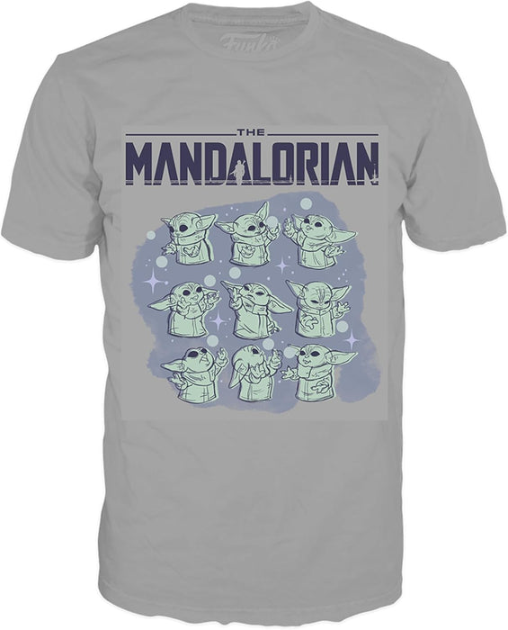 Funko Boxed Tee: Mandalorian - Grogu (the Child, Baby Yoda) on Ship - Medium - Star Wars: the Mandalorian S9 - T-Shirt - Clothes - Gift Idea - Short Sleeve Top for Adults Unisex Men and Women