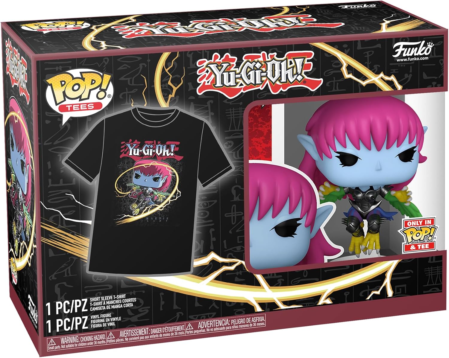 Funko Pop! & Tee (Adult): Yu-Gi-Oh! - Harpie Lady (Black) Vinyl Figure & T-Shirt (M)