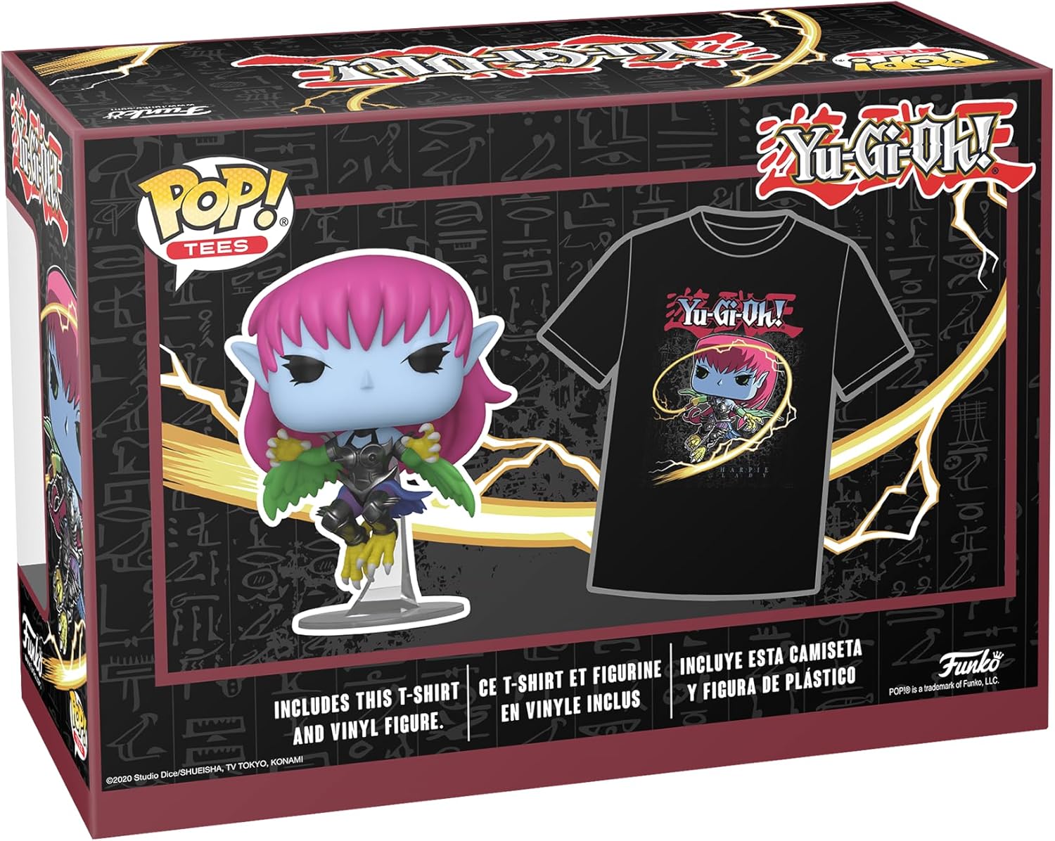 Funko Boxed Pop! & Tees (Adult): Yu-Gi-Oh! - Harpie Lady (Black) Vinyl Figure & T-Shirt (L)