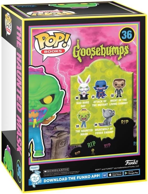 Funko Pop! Books: Goosebumps - The Haunted Mask? (Blacklight) (Special Edition) #36 Vinyl Figure