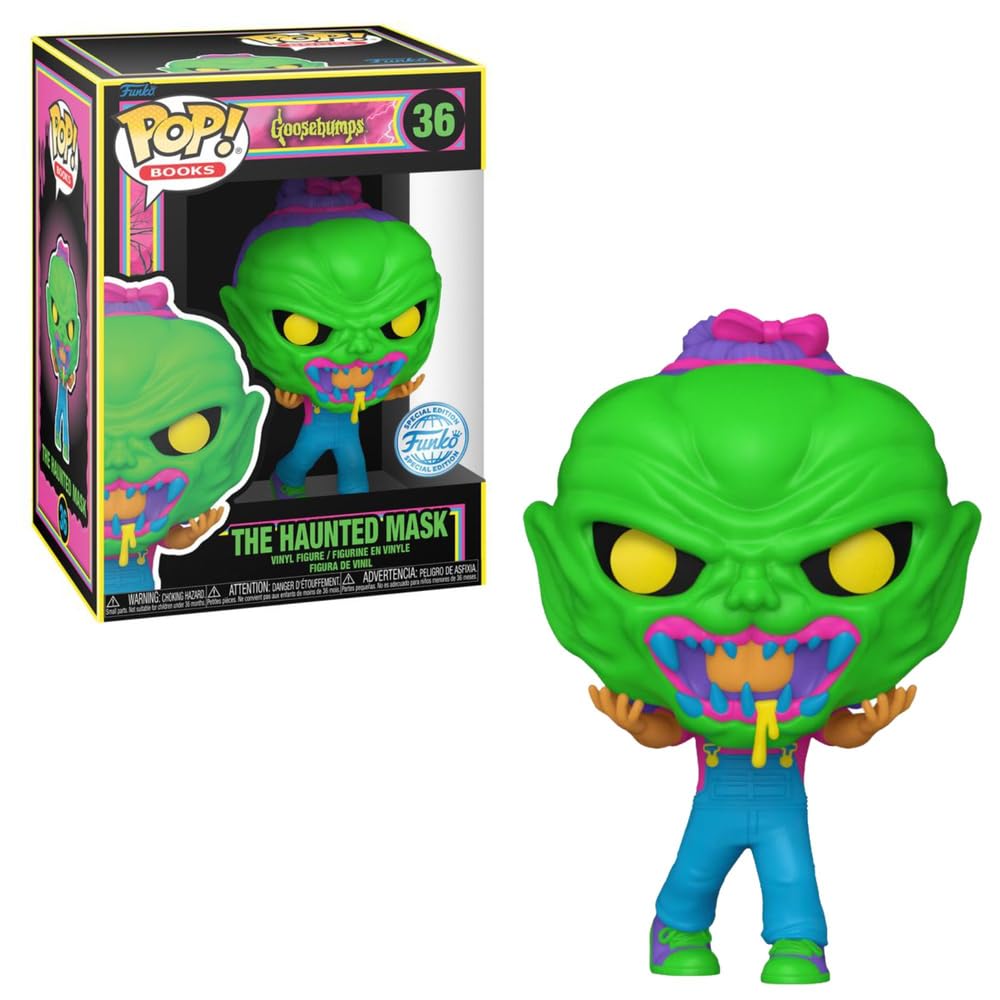 Funko Pop! Books: Goosebumps - The Haunted Mask? (Blacklight) (Special Edition) #36 Vinyl Figure
