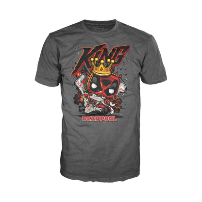 Funko Pop! Tee: Deadpool - King Deadpool - XL - T-Shirt - Clothes - Gift Idea - Short Sleeve Top for Adults Unisex Men and Women - Official Merchandise - Movies Fans