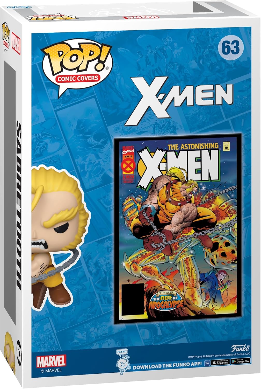 Funko POP! Comic Cover: Marvel - Age Of Apocalypse - Sabretooth - Amazon Exclusive - Collectable Vinyl Figure - Gift Idea - Official Merchandise - Toys for Kids & Adults - Comic Books Fans